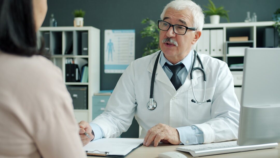 doctor explaining health plan